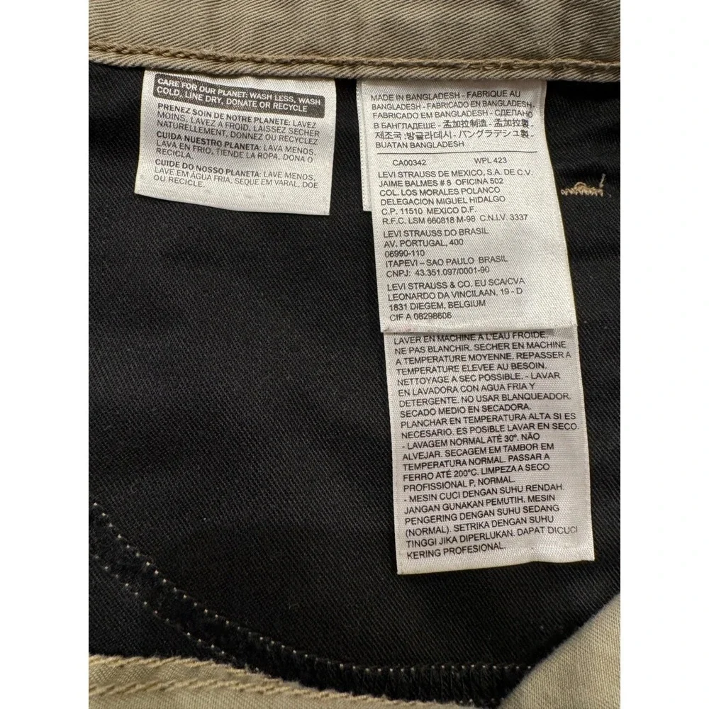 Levis 511 Slim Fit Pants Mens 36x30 Khaki Beige Low Rise